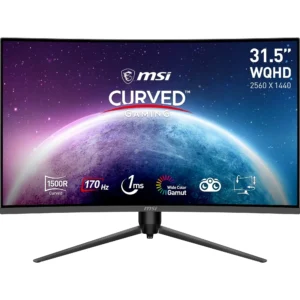 Monitor curvo MSI G32CQ5P da 31.5'' WQHD 2560×1440, 1500R, 170Hz, 1ms, Wide Color Gamut