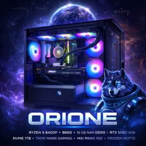 ORIONE – PC Gaming RGB | Ryzen 5 8400F • RTX 5060 • 16GB DDR5 • NVMe 1TB