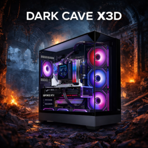 DARK CAVE X3D – Gaming PC Ryzen 7 7800X3D | RTX 5070 12GB | 32GB DDR5