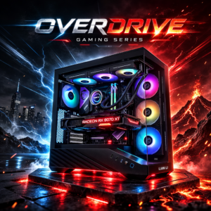 OVERDRIVE – Ryzen 7 + RX 9070 XT 16GB | 32GB DDR5 | 1TB NVMe | Lian Li V100